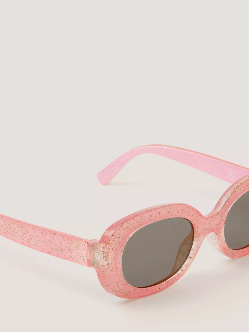 Monsoon kids oval glitter sunglasses pink (British brand)