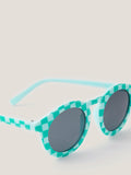 Monsoon baby sunglasses round checkerboard blue, imported from the UK