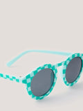 Monsoon baby sunglasses round checkerboard blue, imported from the UK