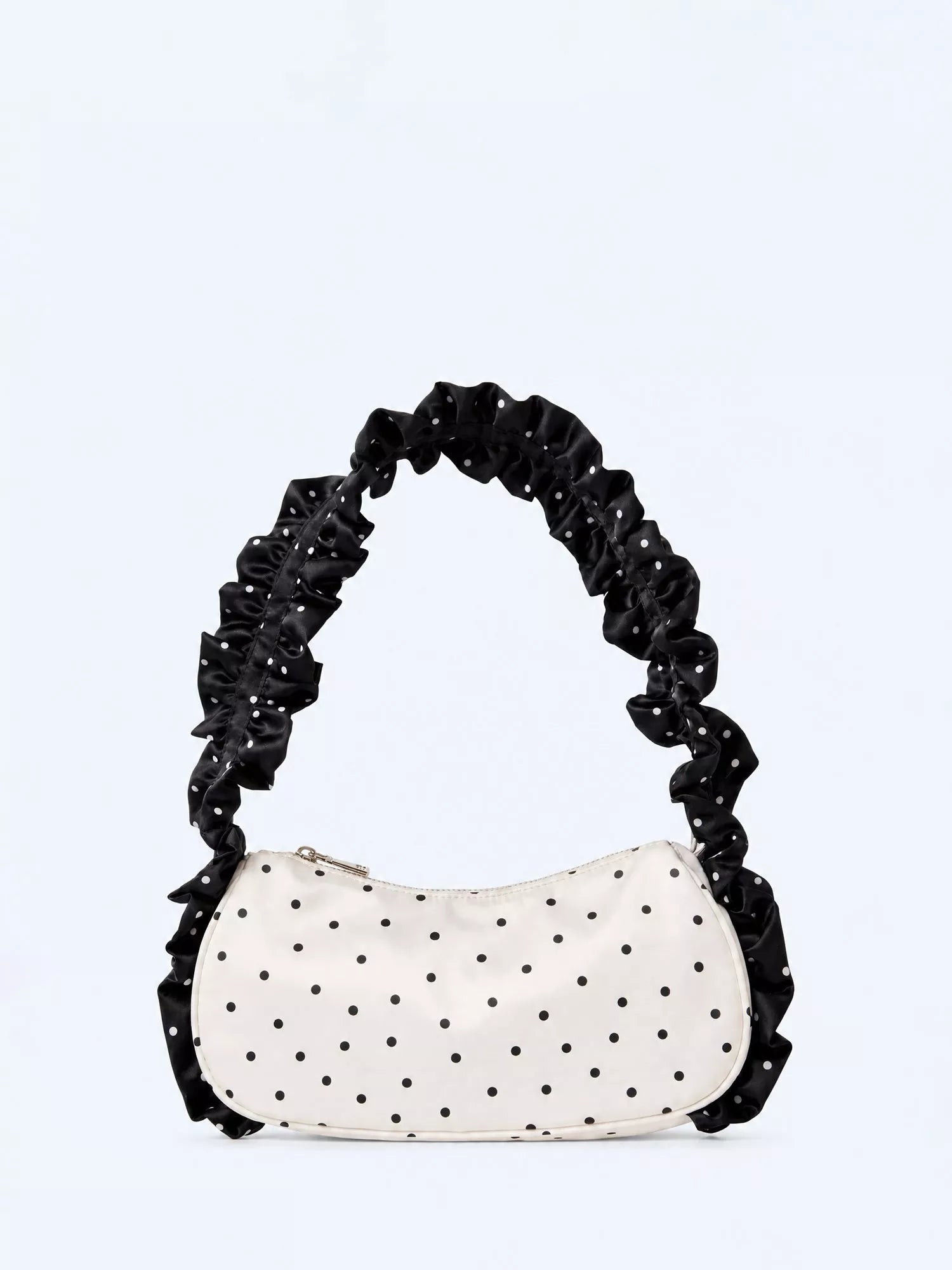OMNES Azorez polka dot shoulder bag black/white, imported from the UK