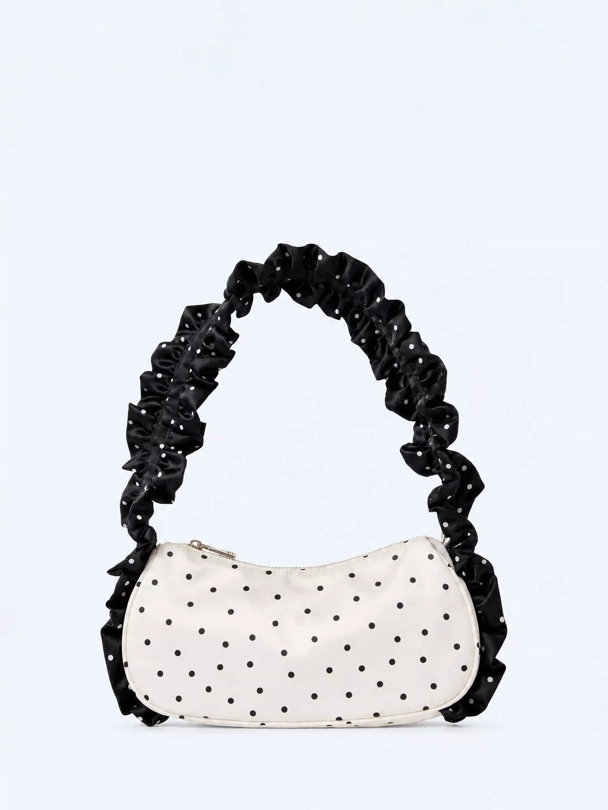OMNES Azorez polka dot shoulder bag black/white, imported from the UK