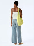 OMNES Aruba paper shoulder bag in lime, UK version