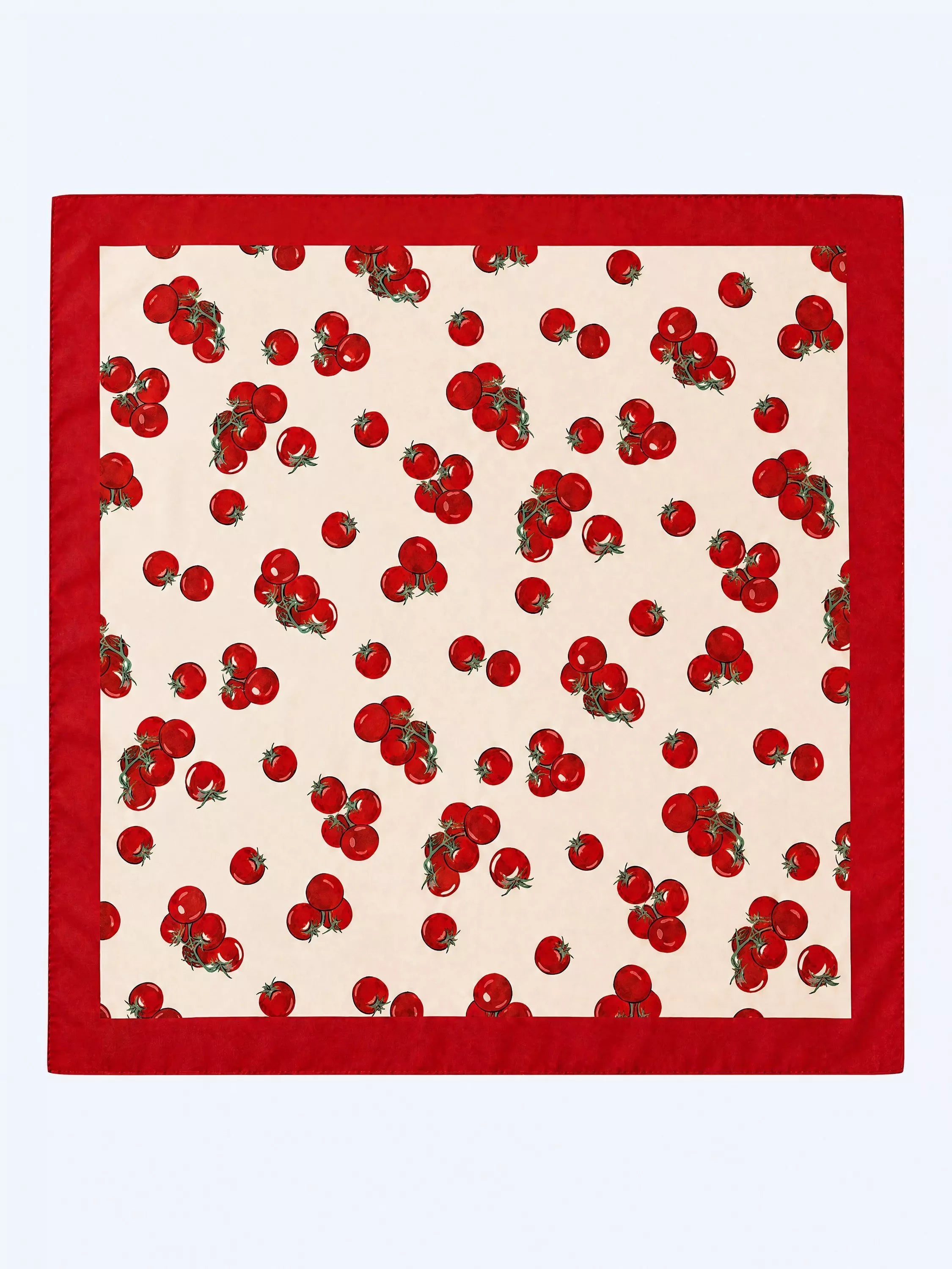 OMNES tomato print headscarf yellow multi 68cm, UK version