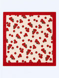 OMNES tomato print headscarf yellow multi 68cm, UK version