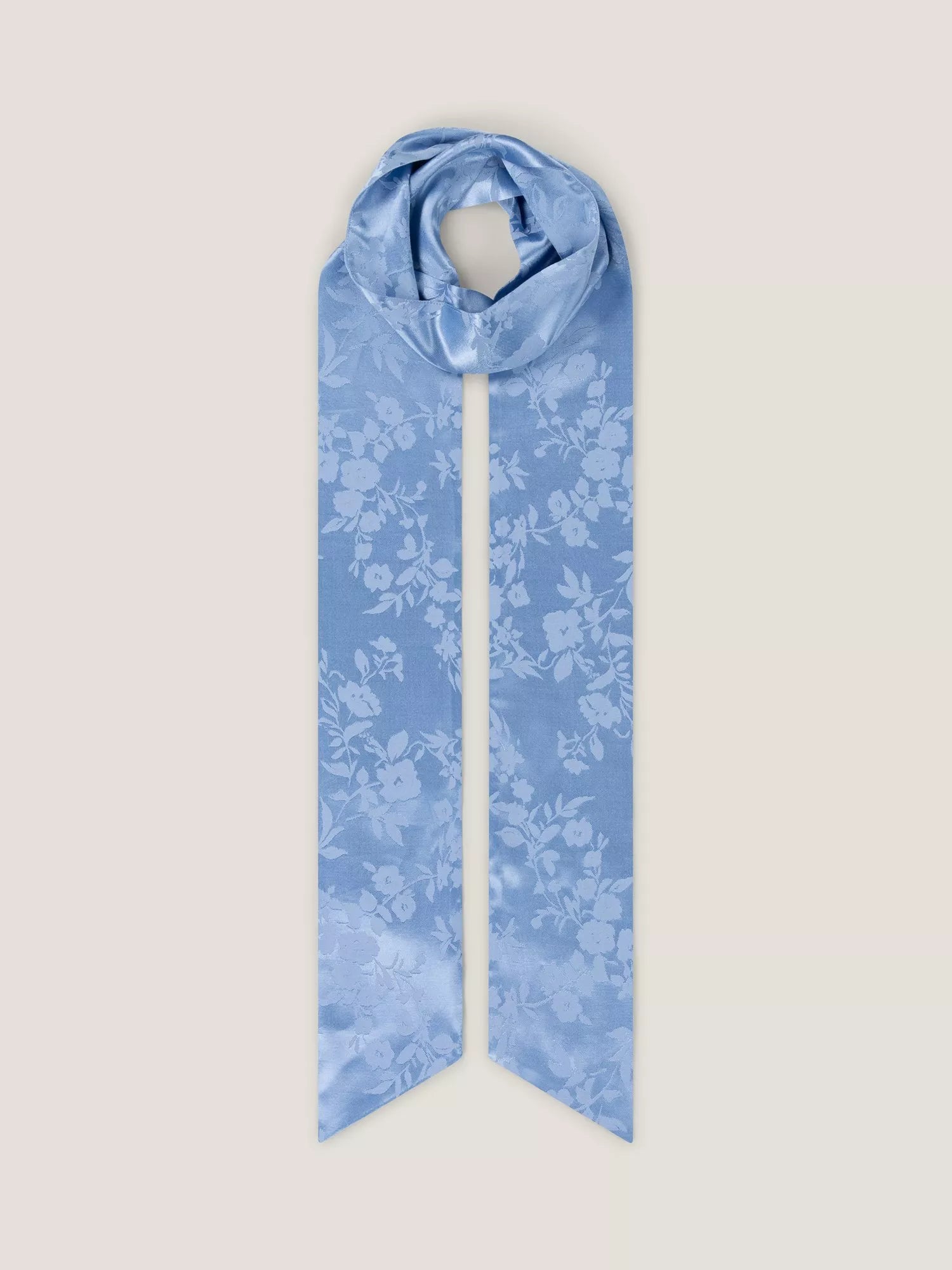 OMNES floral jacquard scarf 9.5x188cm (British brand)