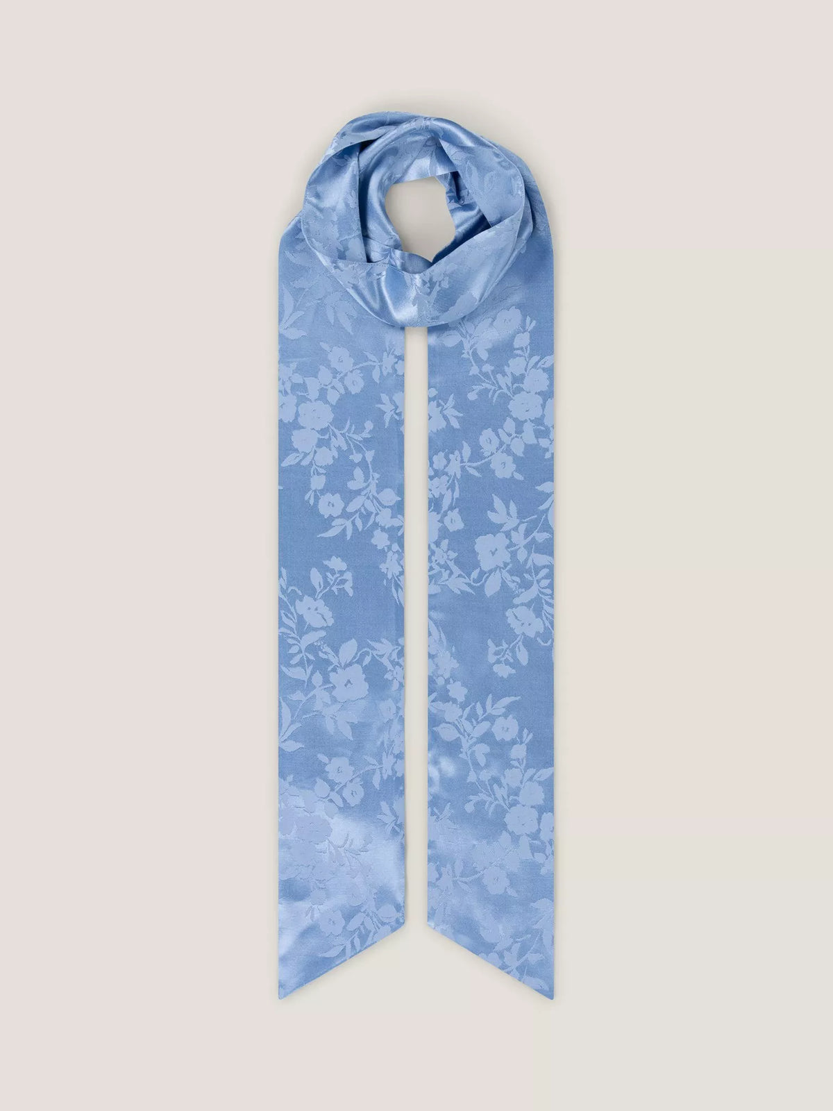 OMNES floral jacquard scarf 9.5x188cm (British brand)