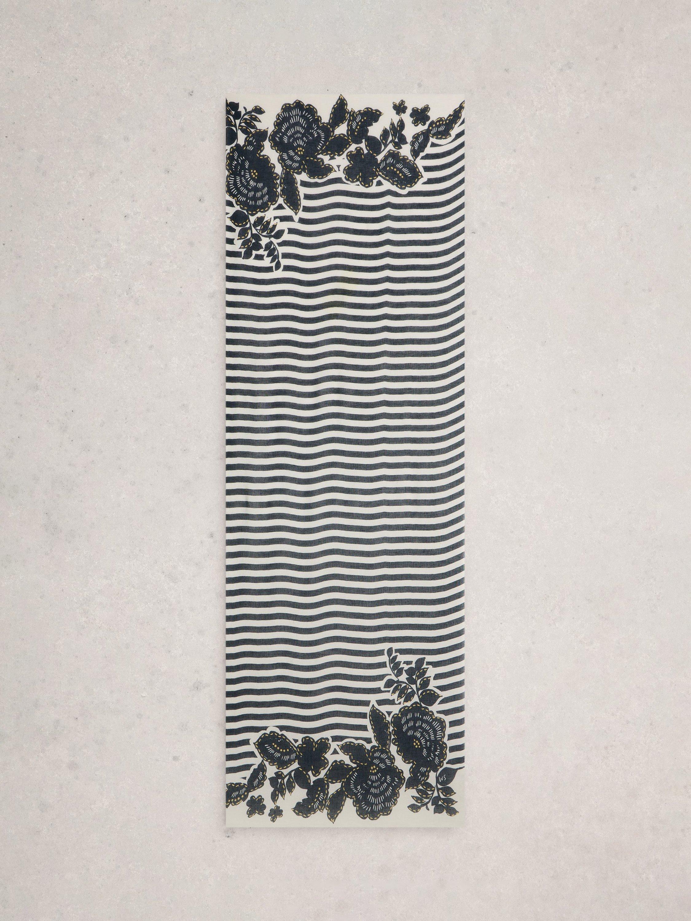 White Stuff Lily Scarf in navy and white, imported from the UK