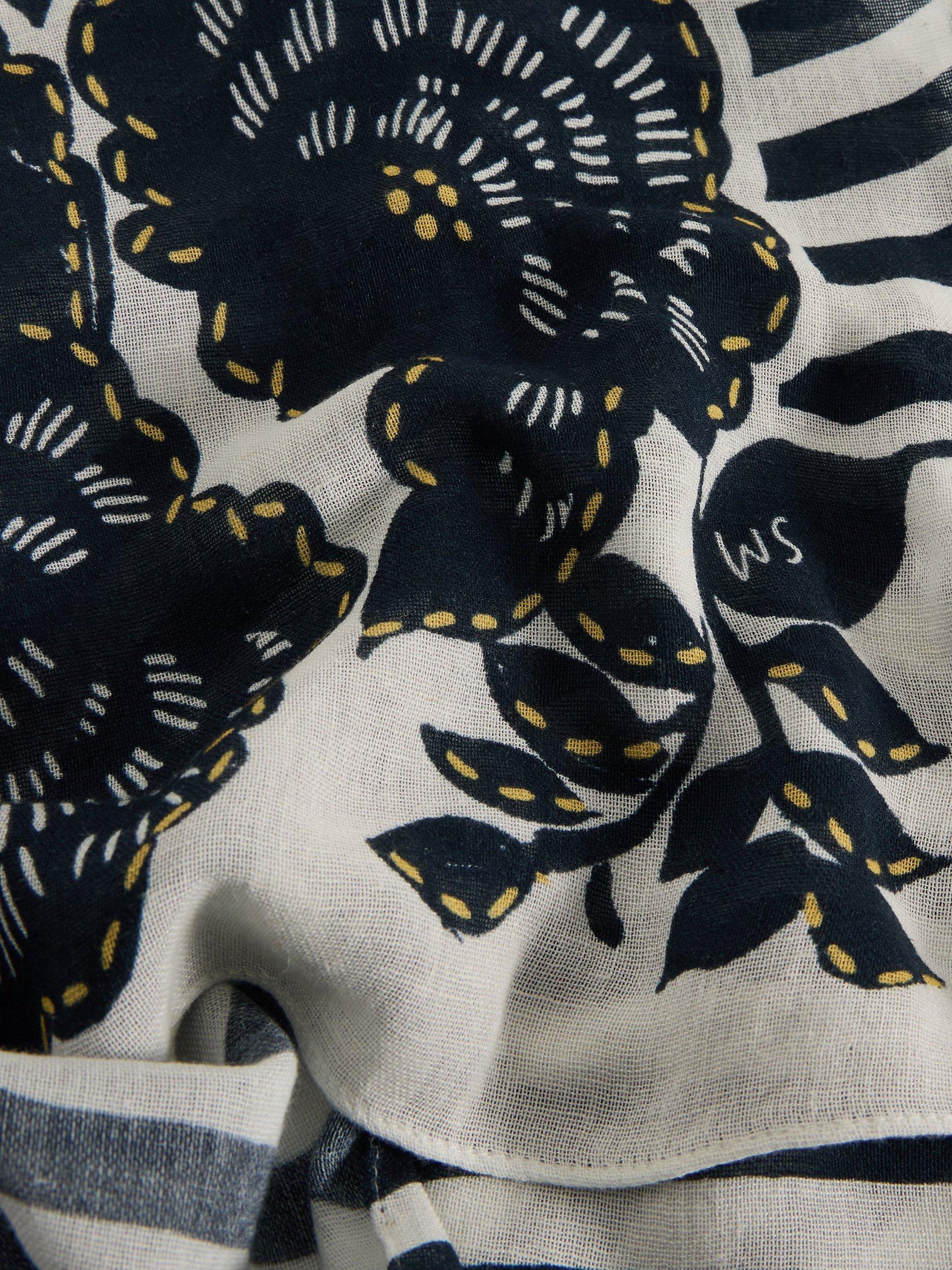 White Stuff Lily Scarf in navy and white, imported from the UK
