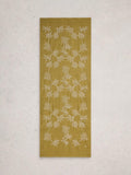 White Stuff embroidered scarf green organic cotton blend, imported from the UK