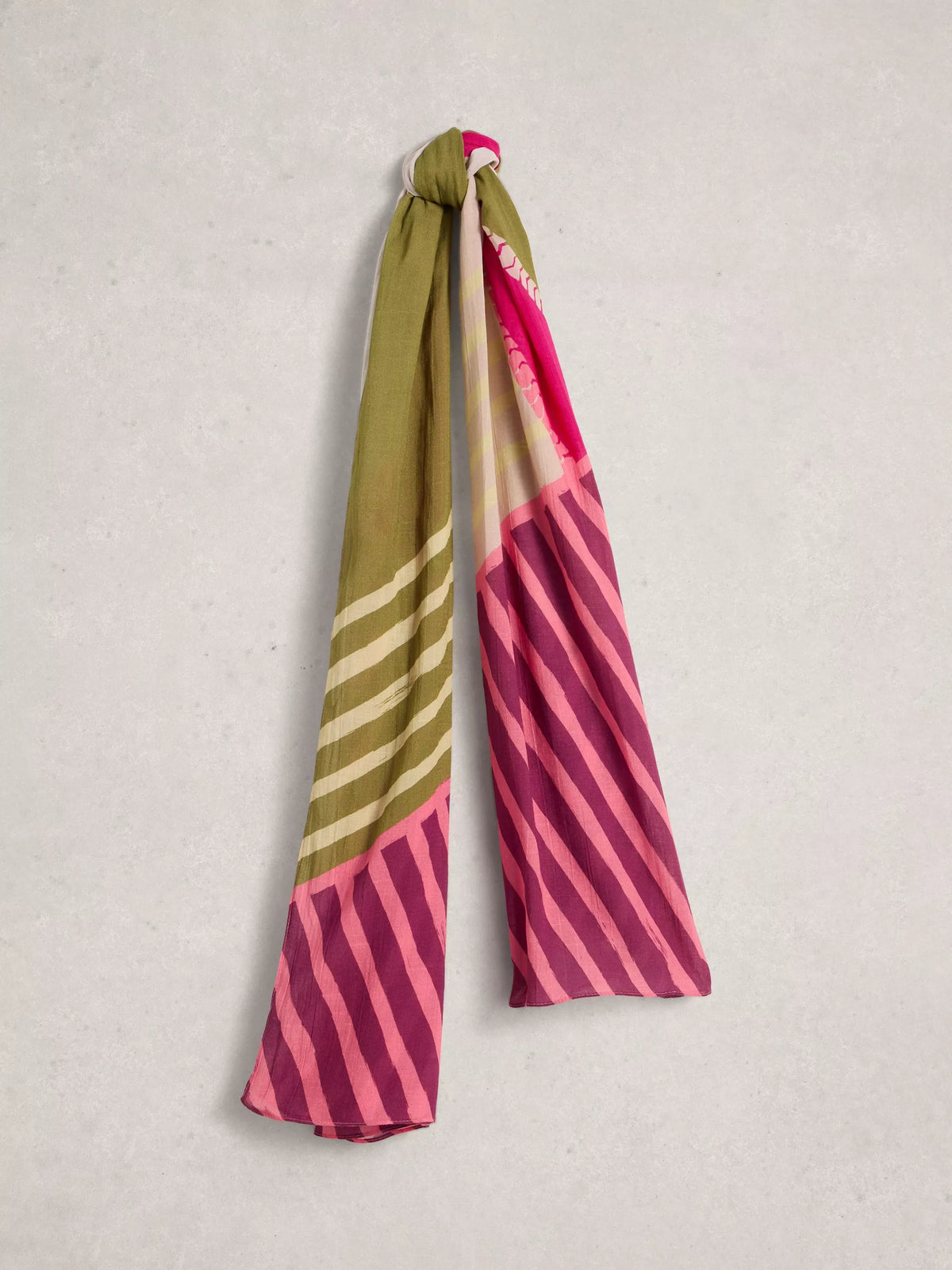 White Stuff Callie Scarf Pink/Multi 180x70cm (British brand)