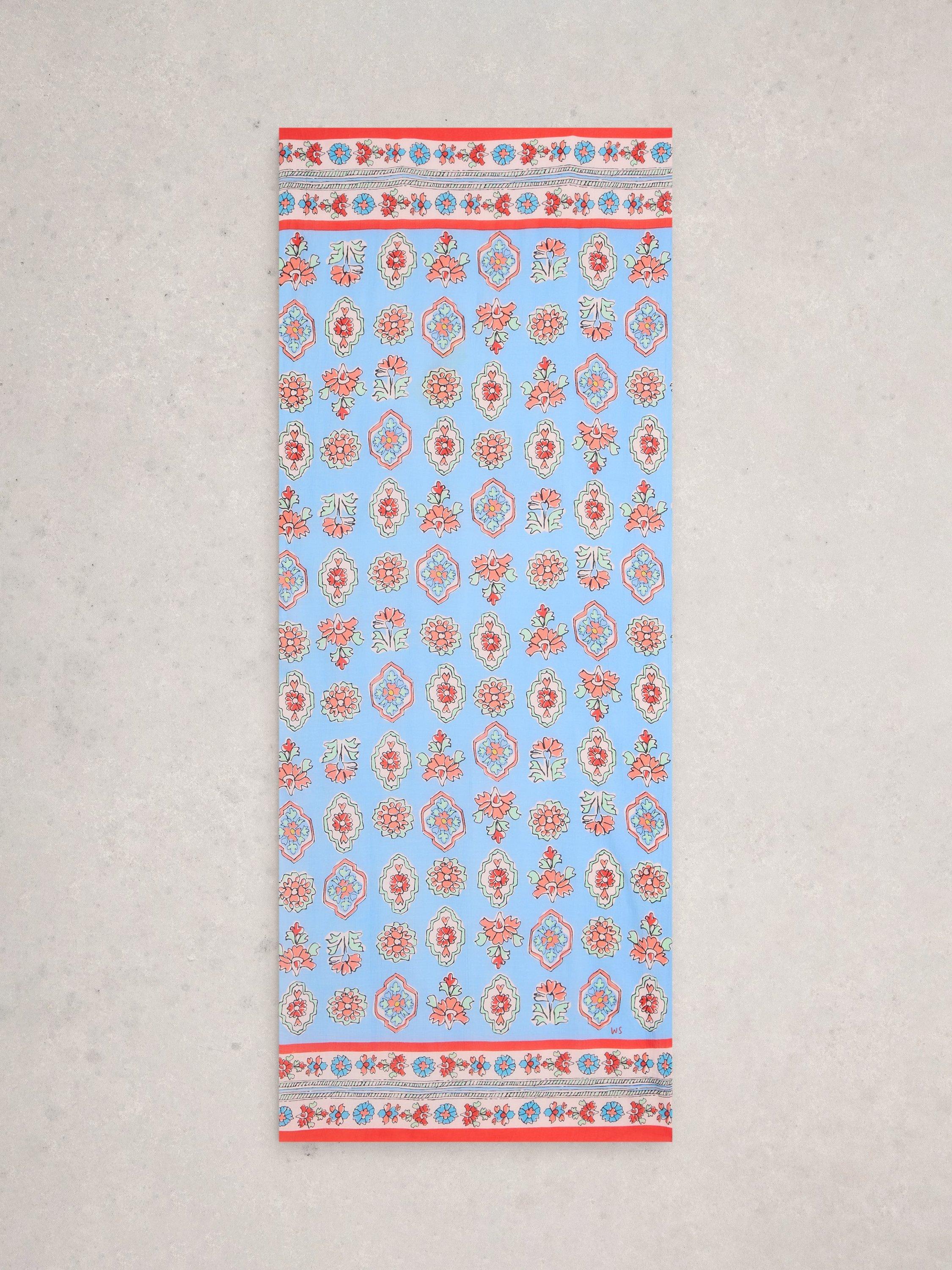 White Stuff Callie floral scarf Blue/Multi, UK version