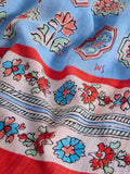 White Stuff Callie floral scarf Blue/Multi, UK version