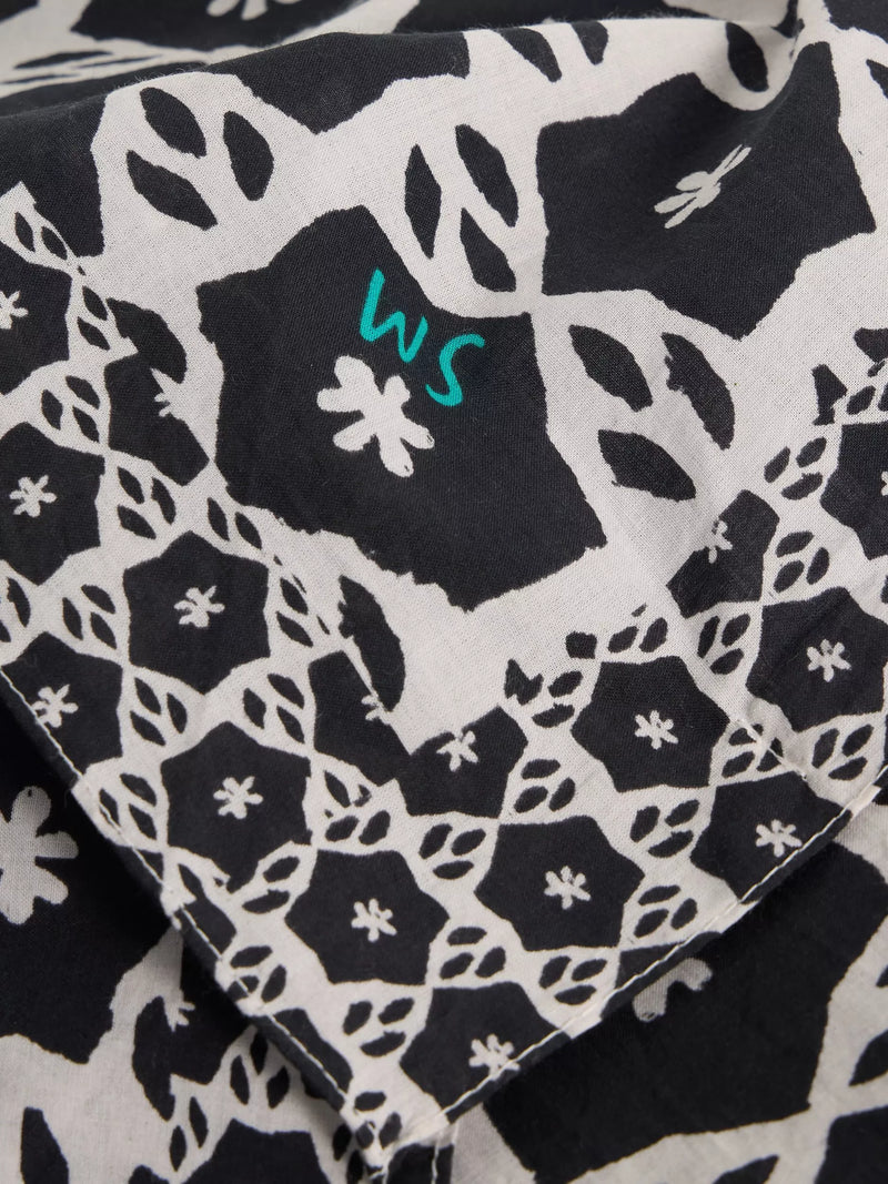 White Stuff square scarf Black/Multi 65x65cm, UK version