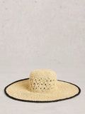 White Stuff wide brim raffia sun hat natural, UK version