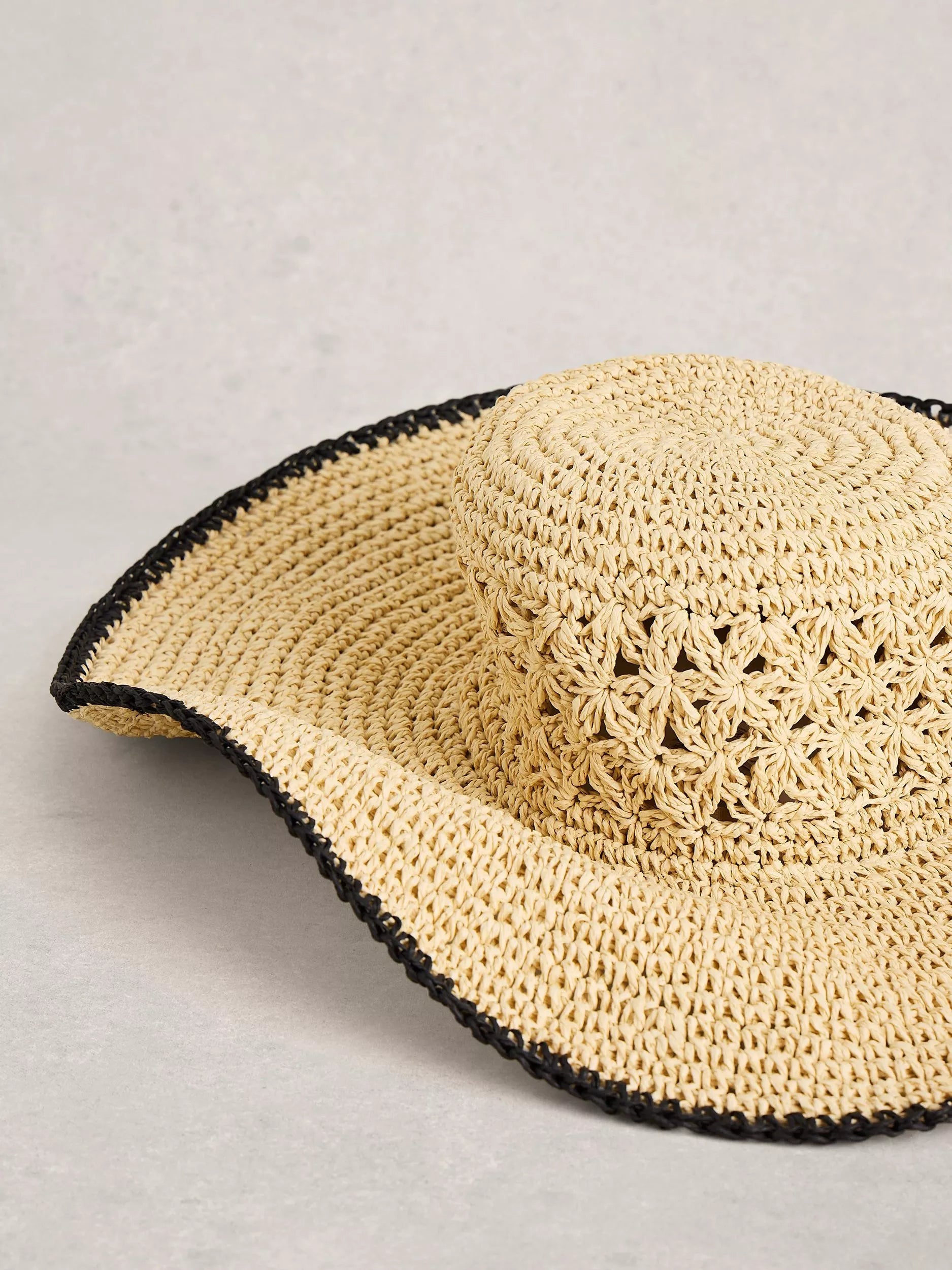 White Stuff wide brim raffia sun hat natural, UK version