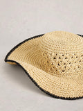 White Stuff wide brim raffia sun hat natural, UK version