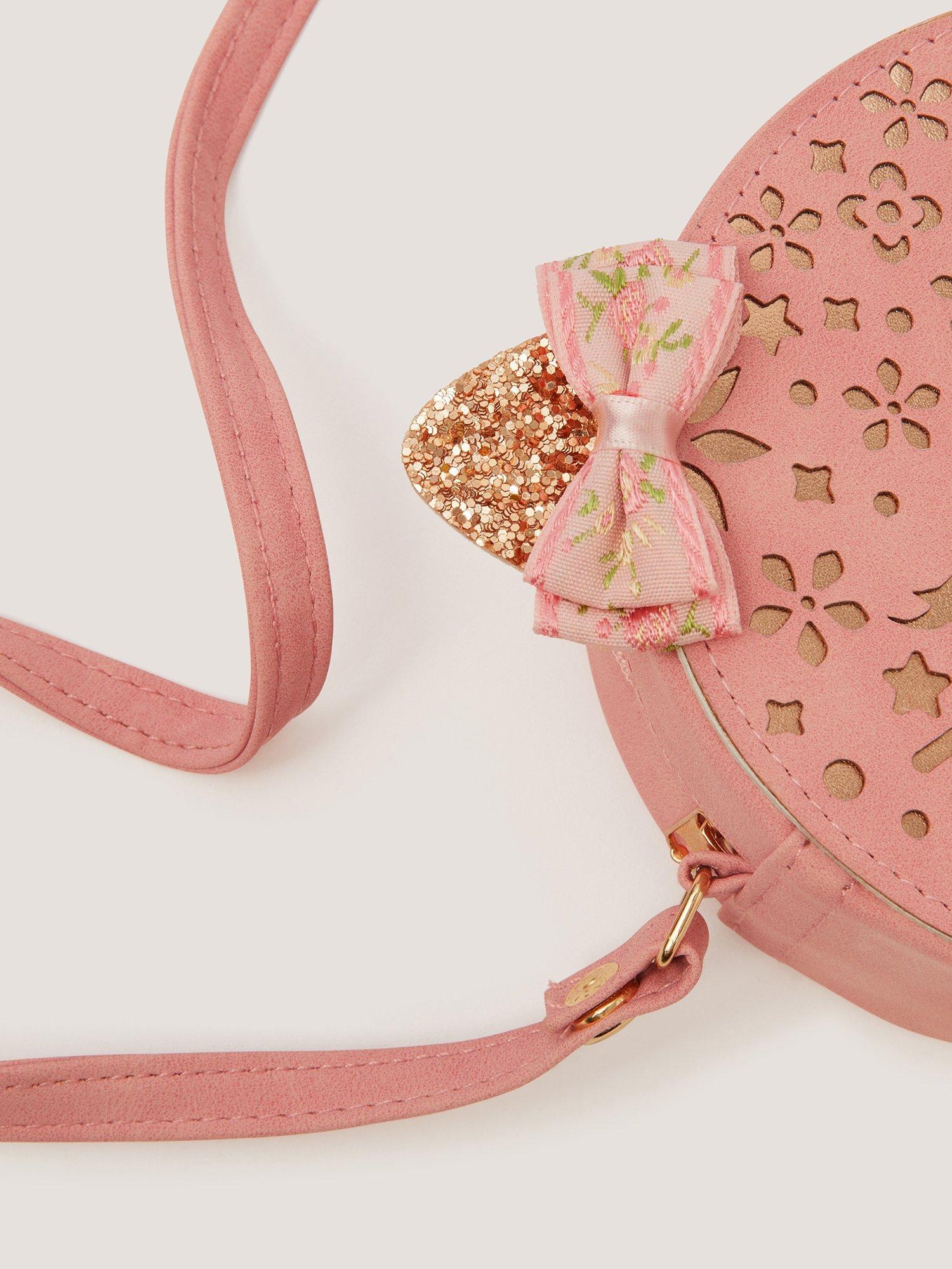 Monsoon kids round metallic cat bag pink, UK version