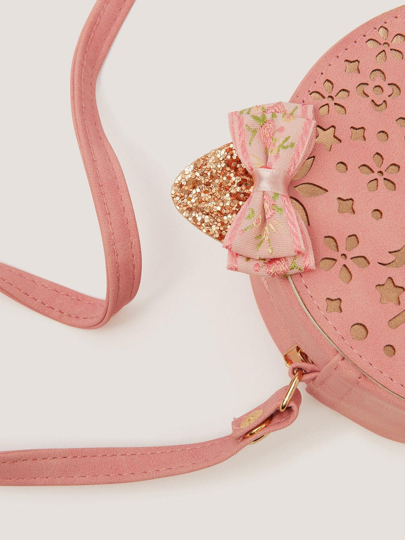 Monsoon kids round metallic cat bag pink, UK version