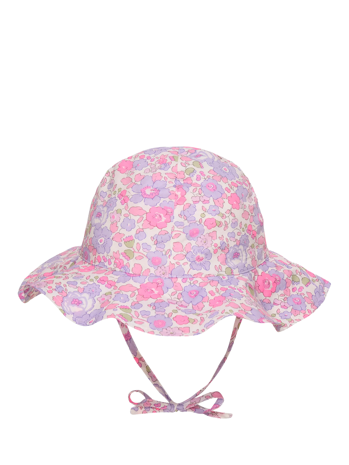 Trotters kids Liberty Betsy print sun hat purple, UK version