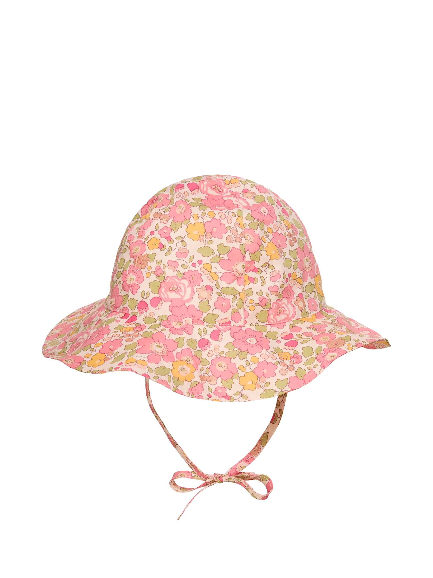 Trotters Liberty Betsy print sun hat pink, imported from the UK