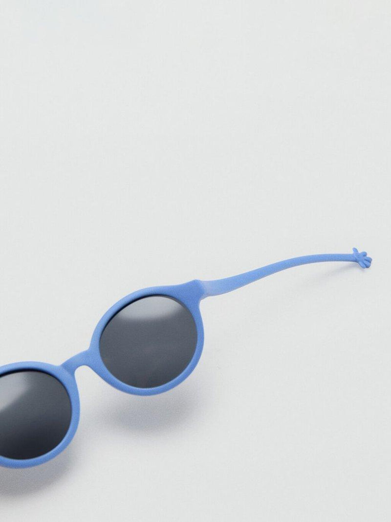 Mango round frame sunglasses in blue with tinted lenses - British product
