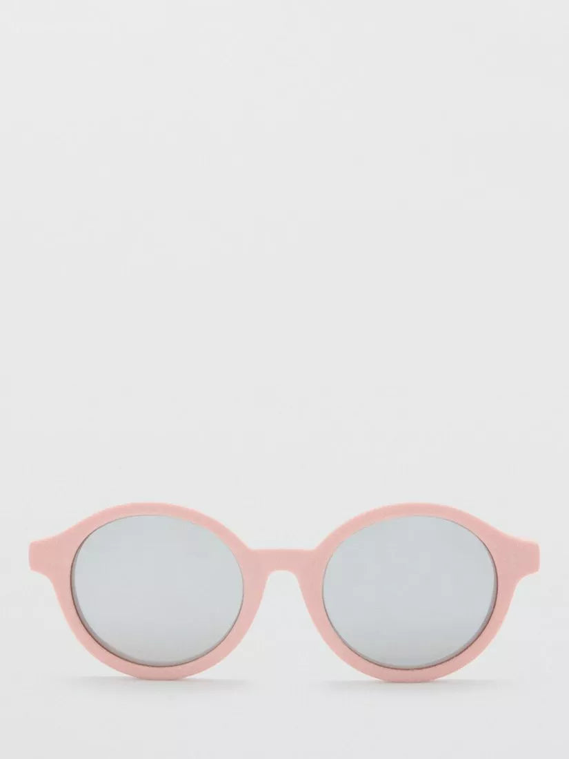 Mango round frame sunglasses pale pink, imported from the UK