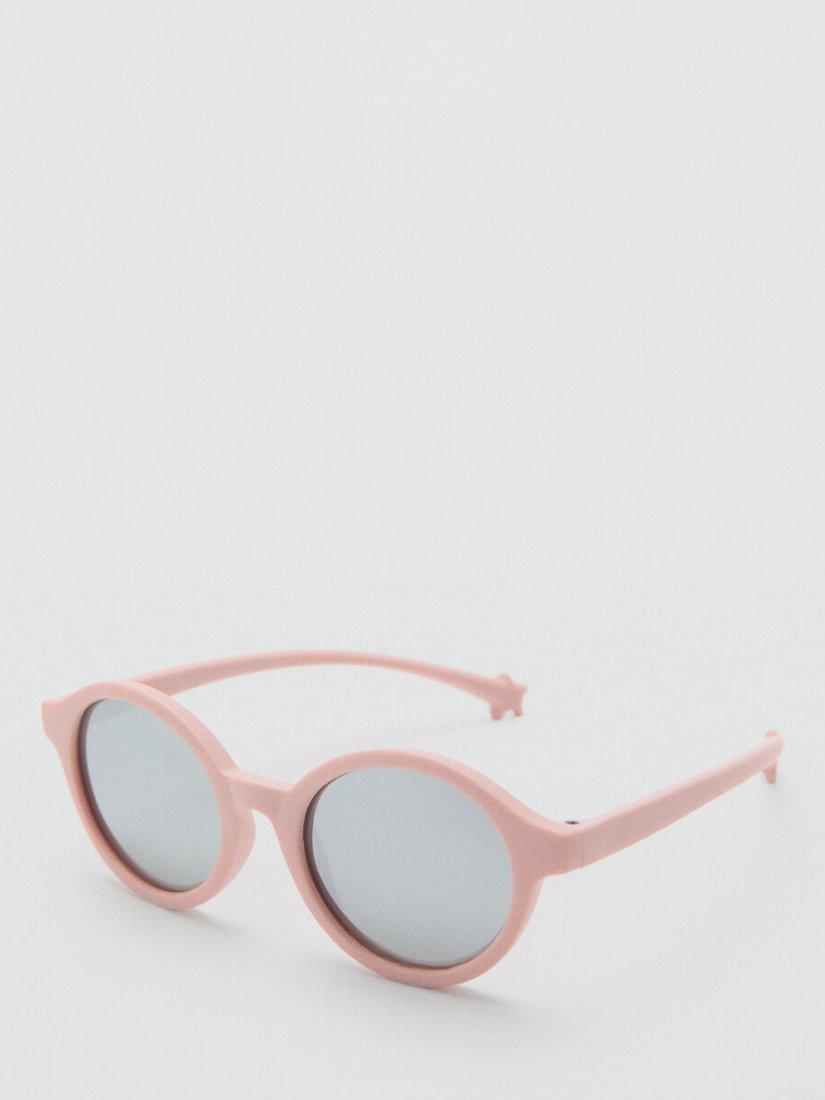Mango round frame sunglasses pale pink, imported from the UK