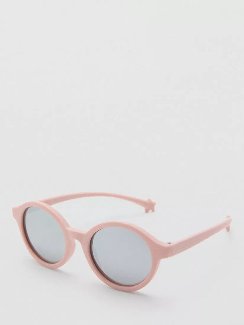 Mango round frame sunglasses pale pink, imported from the UK