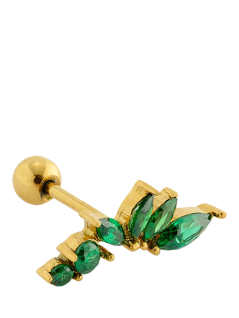 Orelia emerald cluster earring 20mm, imported from the UK