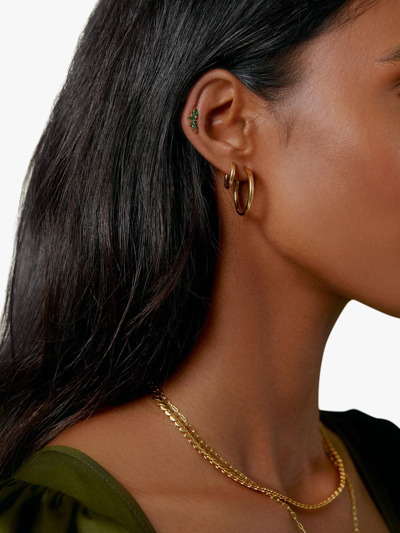 Orelia emerald cluster earring 20mm, imported from the UK