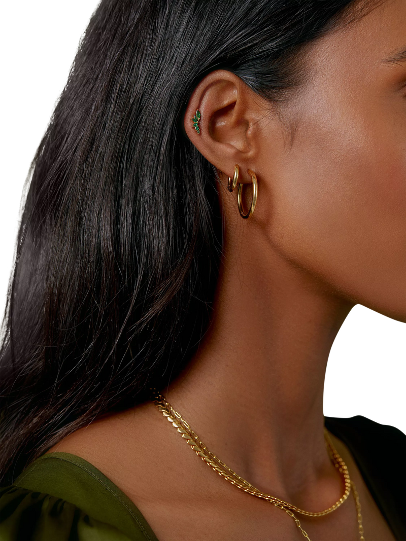 Orelia emerald cluster earring 20mm, imported from the UK