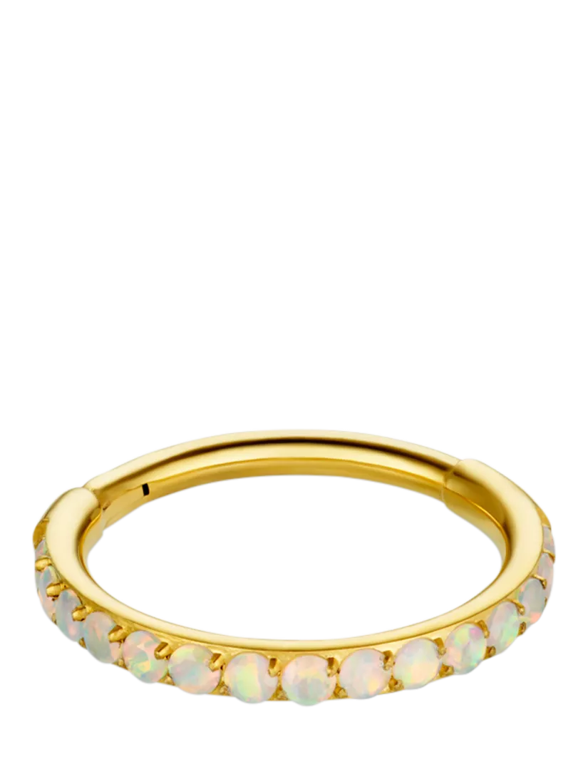 Orelia opal clicker hoop earring single gold, UK version
