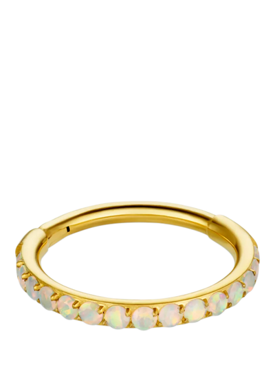 John Lewis Orelia Fine Opal Clicker Hoop Earring, Single, Gold- Buy online at McGrocer