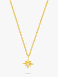 Orelia Starburst Necklace crystal 18ct gold plated 40cm chain, imported from the UK