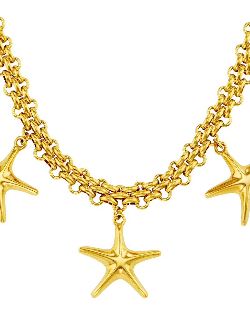 Orelia gold starfish necklace 18ct plate, UK version
