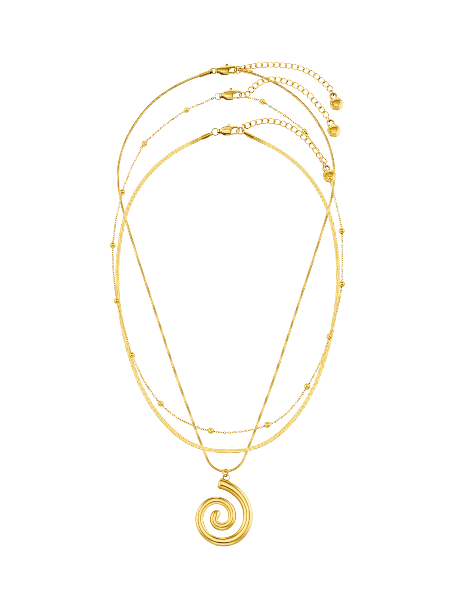 Orelia multi-row gold necklace - British product
