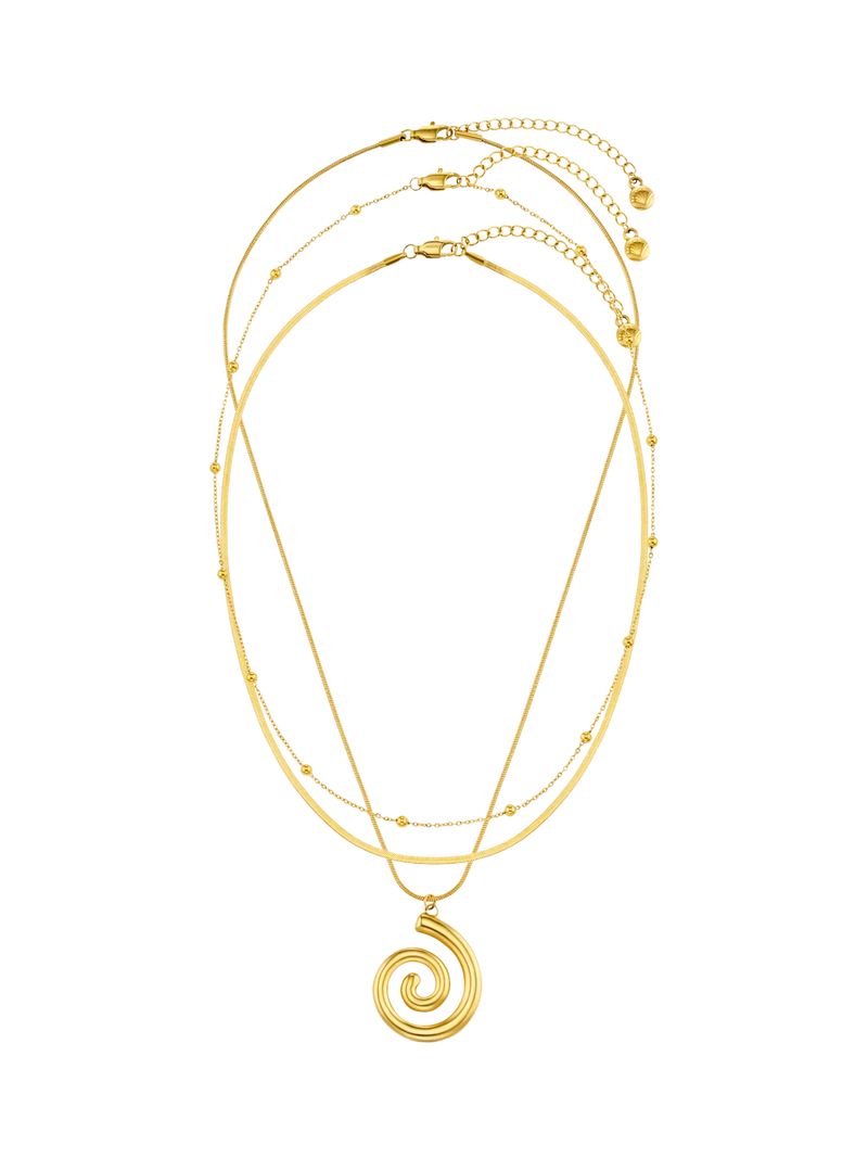 Orelia multi-row gold necklace - British product