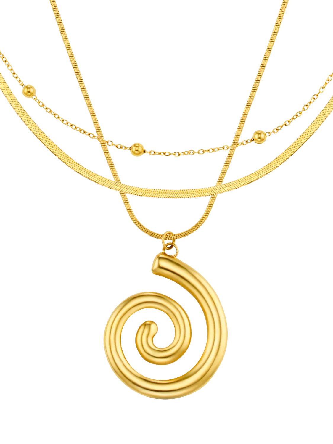 Orelia multi-row gold necklace - British product
