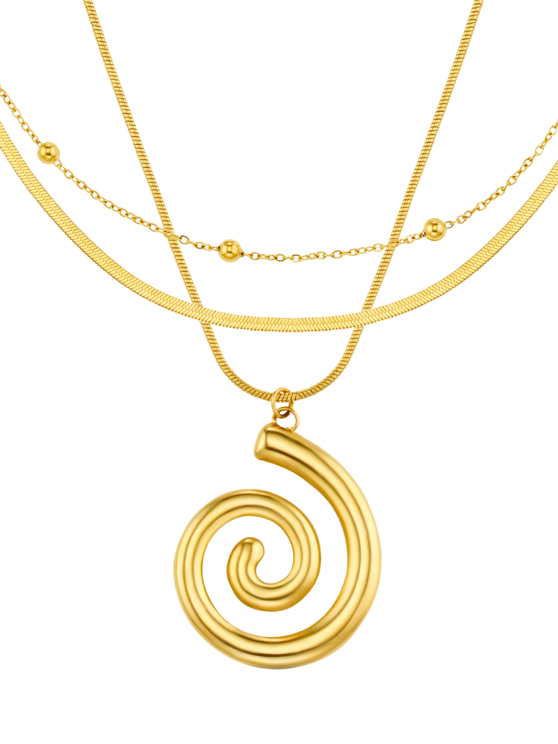Orelia multi-row gold necklace - British product