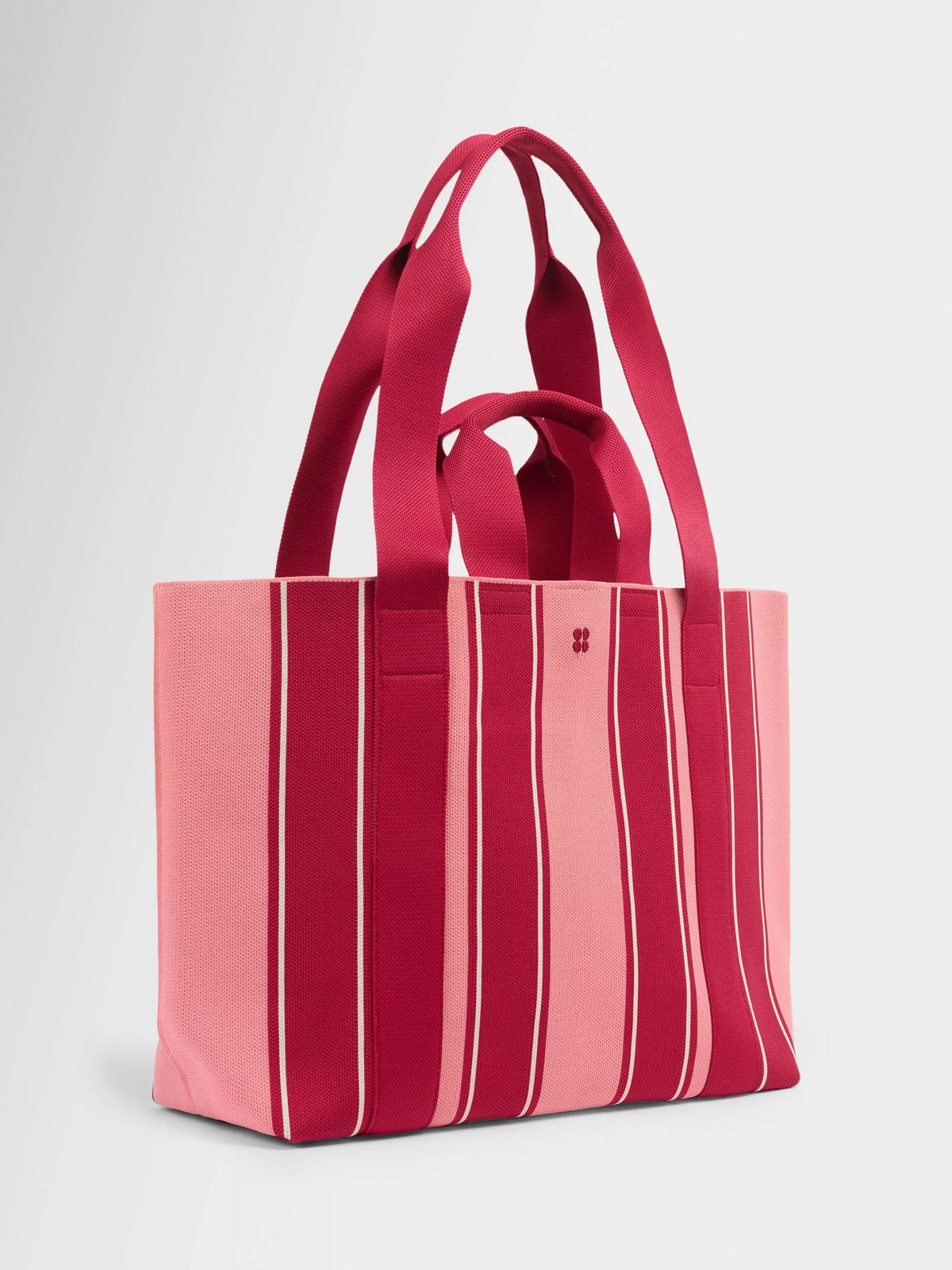 Sweaty Betty knitted stripe beach bag Melrose Pink - British product