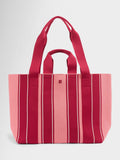 Sweaty Betty knitted stripe beach bag Melrose Pink - British product