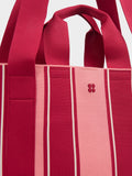 Sweaty Betty knitted stripe beach bag Melrose Pink - British product