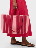 Sweaty Betty knitted stripe beach bag Melrose Pink - British product