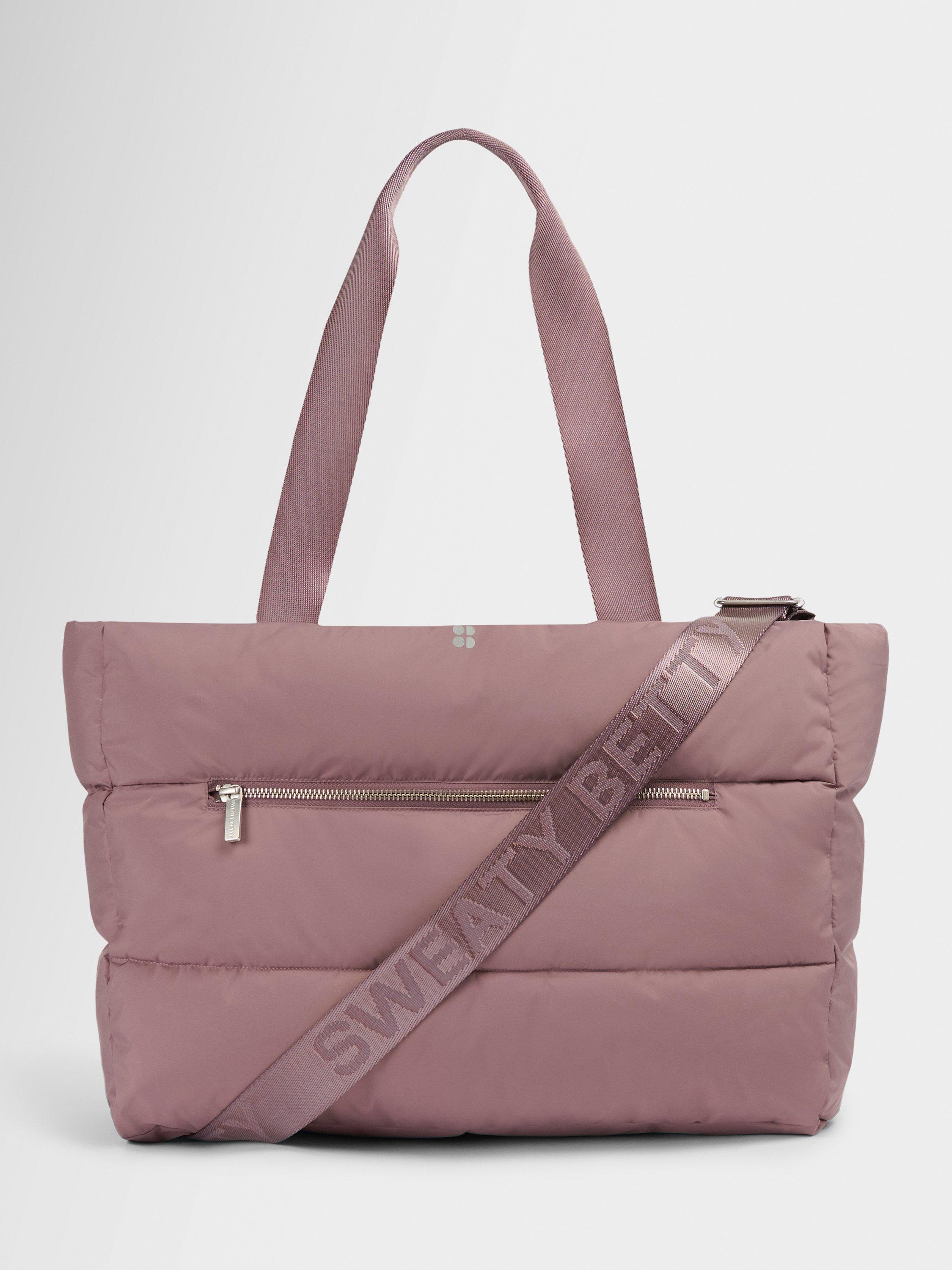 Sweaty Betty Nimbus Roam tote bag in purple, UK version