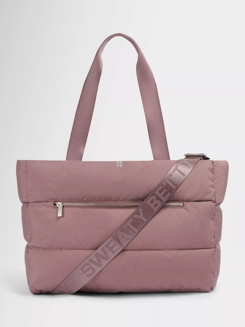 Sweaty Betty Nimbus Roam tote bag in purple, UK version