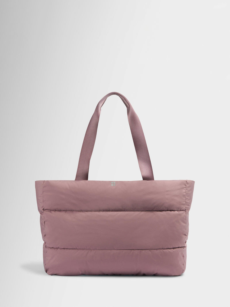 Sweaty Betty Nimbus Roam tote bag in purple, UK version