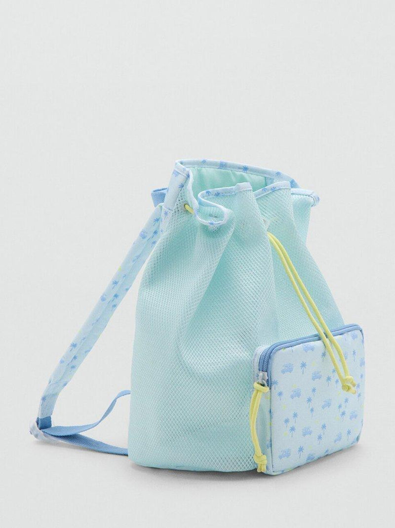 Mango kids drawstring backpack aqua - British product