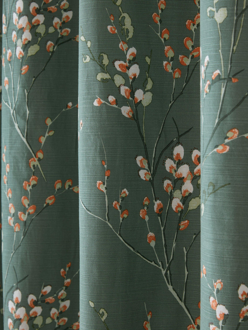 Laura Ashley Pussy Willow blackout curtains fern green, imported from the UK