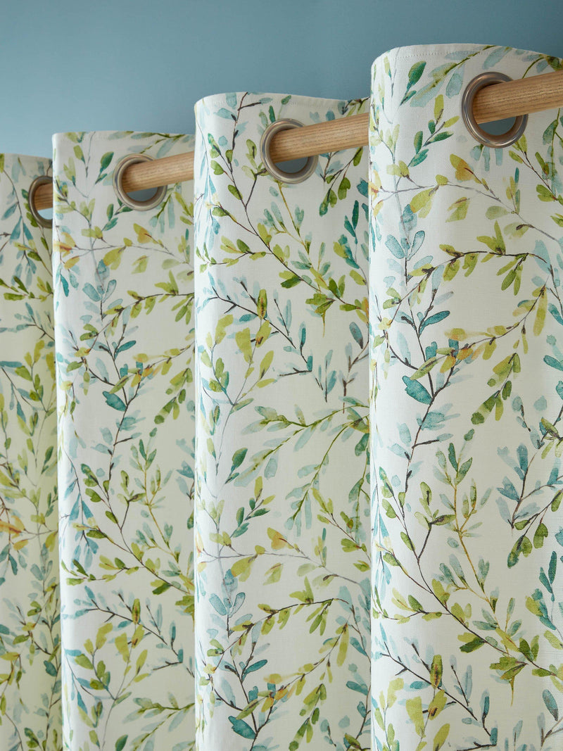Laura Ashley Brayton Leaves lined eyelet curtains - British product