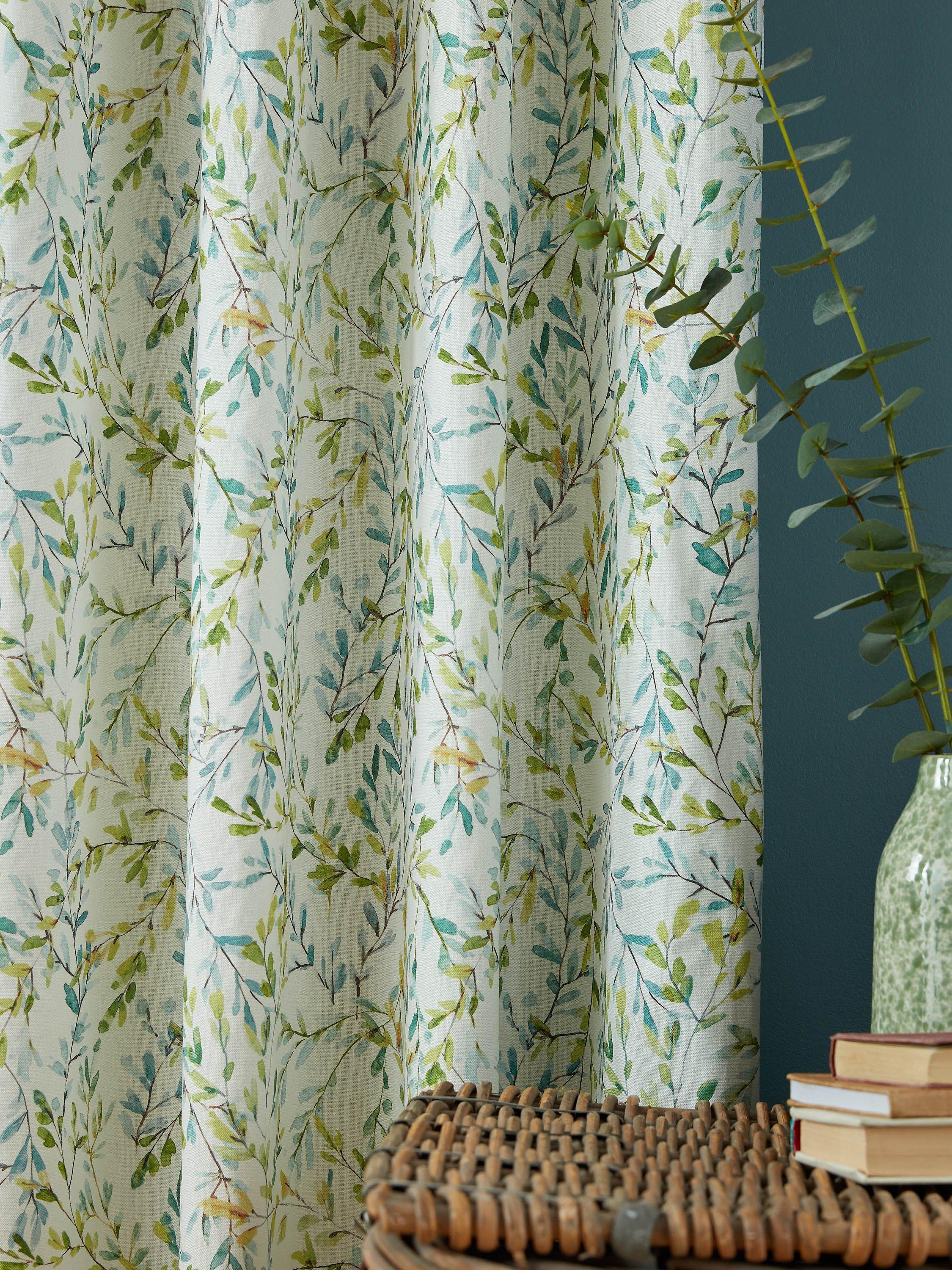 Laura Ashley Brayton Leaves lined eyelet curtains - British product